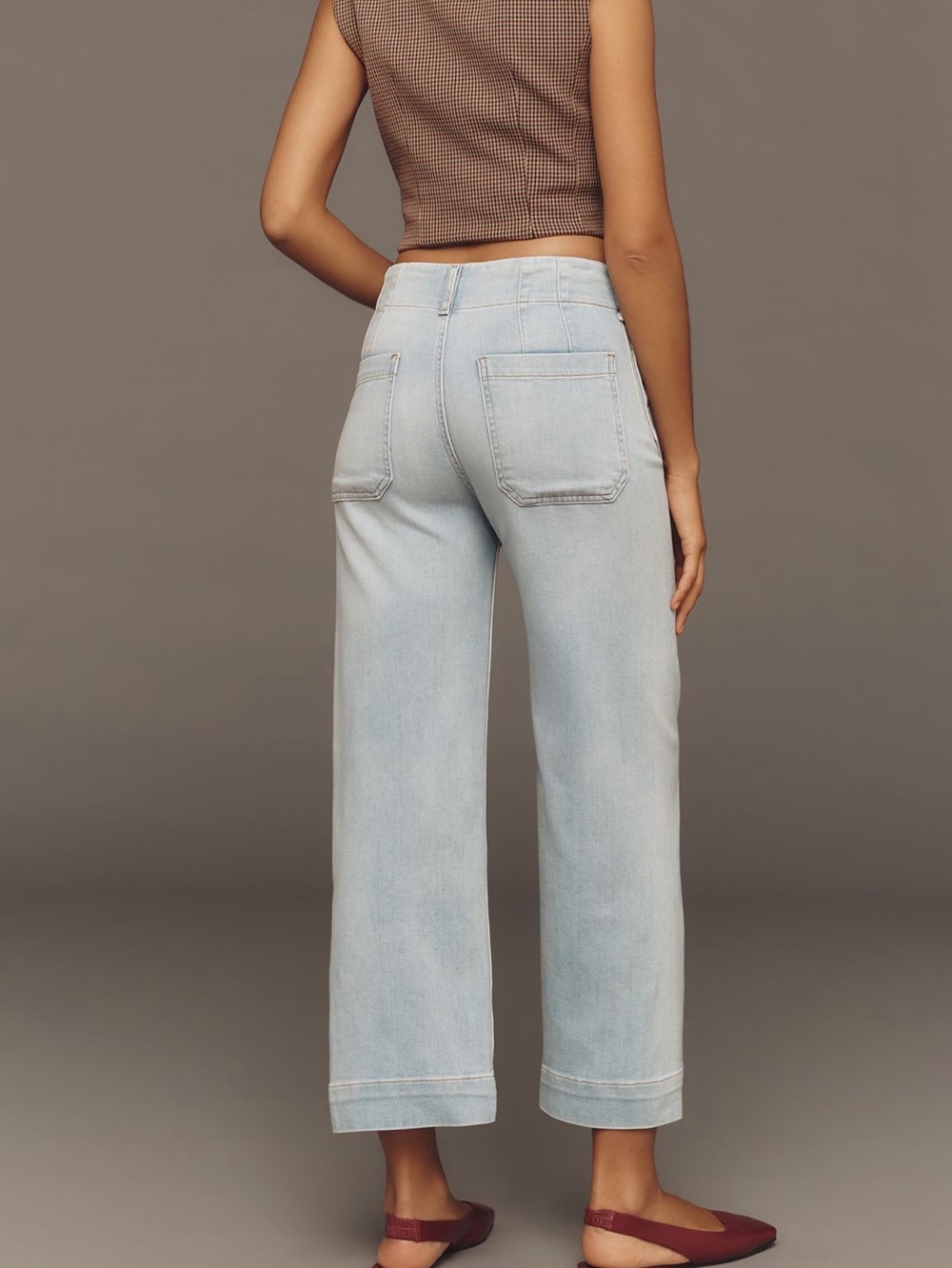 Anthropologie Colette High-Rise Cropped Wide-Leg Jeans Maeve NEW 31 Korat - Picture 2 of 12